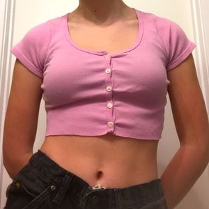 Cropped Pink Top from Brandy Melville!